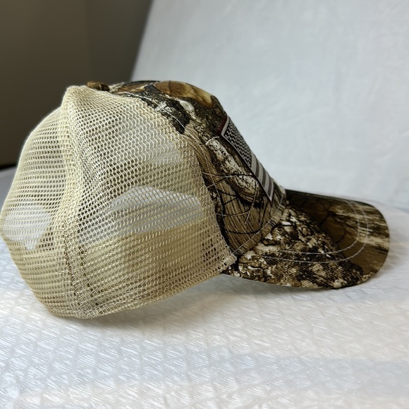 American Flag Camo Trucker Hat Mesh SnapBack Cap - Picture 4 of 8